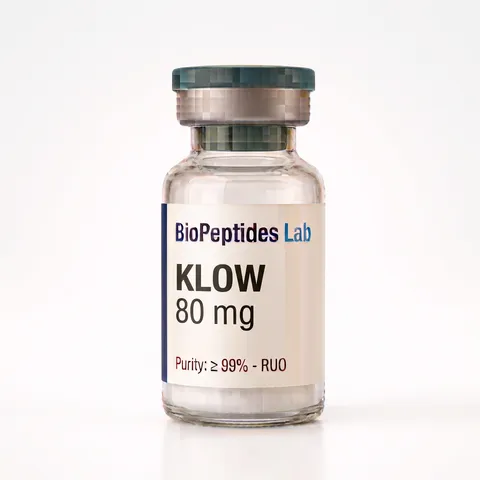 Frasco liofilizado de KLOW 80 mg, reactivo de investigación BioPeptides Lab